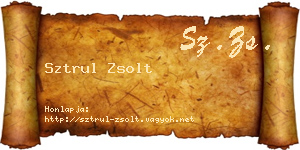 Sztrul Zsolt névjegykártya